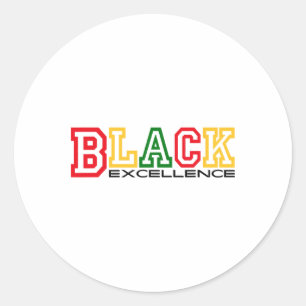 Black Excellence Black History Month African Ameri Classic Round Sticker