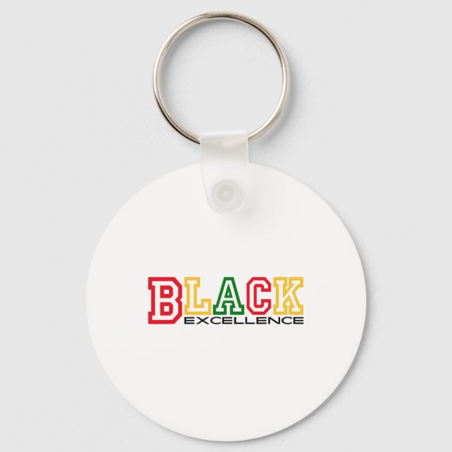 Black Excellence Black History Month African Ameri Keychain (Front)