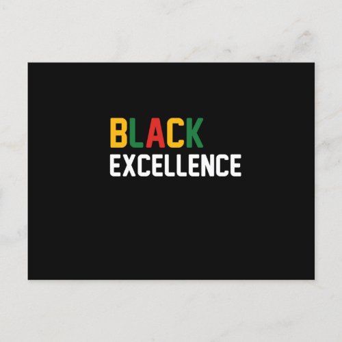 Black Excellence Black Proud Announcement Postcard