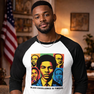 Black Excellence Is Timeless Graphic Raglan  T-Shirt