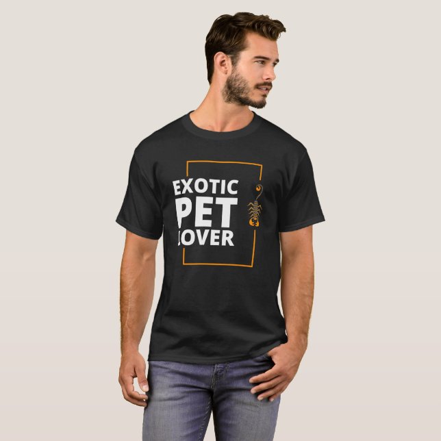 Black Exotic Pet Lover T-Shirt (Front Full)