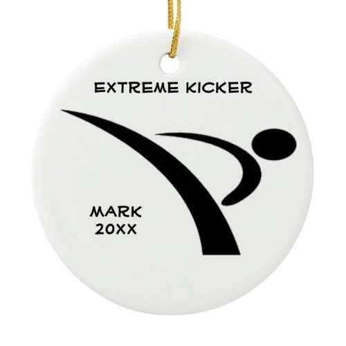 Black Extreme Kicker Ornament