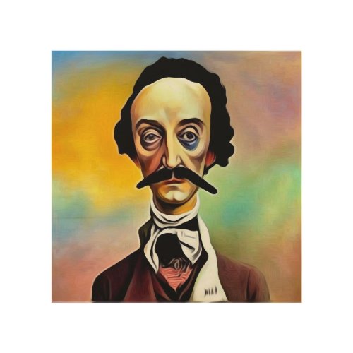 Black Eye Surreal Edgar Allan Poe Wood Wall Art