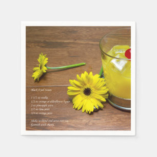 Black Eye Susan cocktail napkin