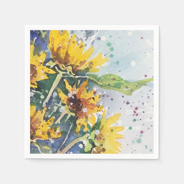 Black Eye Susan party napkins (Front)