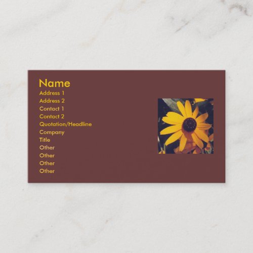 Black-eye susans -business card template