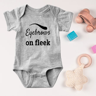 Black Eyebrows on Fleek Trendy Flawless Style, ZFJ Baby Bodysuit