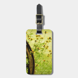 Black-Eyed Susan and Wagon Wheel Photo Luggage Tag