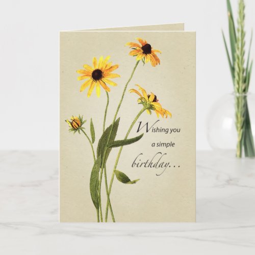 Black Eyed Susan Birthday Card