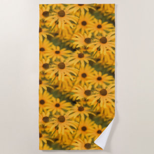 Black Eyed Susan Blooms Beach Towel