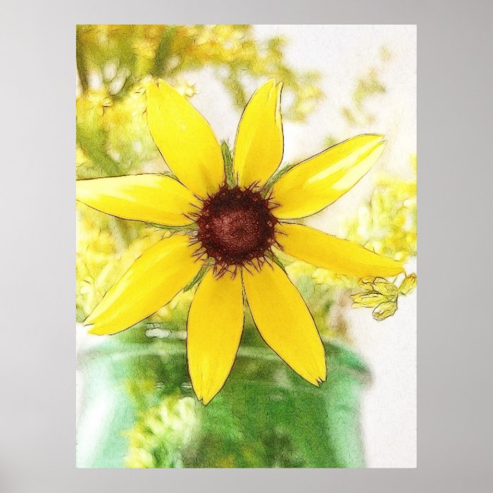 Black Eyed Susan Bouquet Print