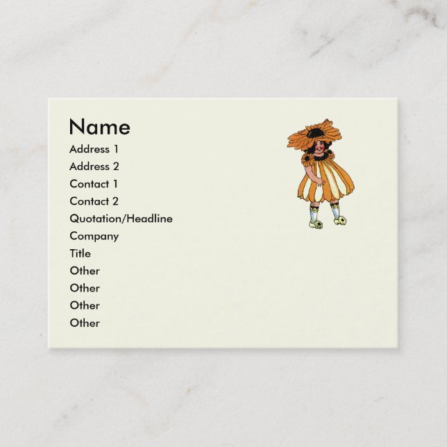 Black-Eyed Susan Business Card (Front)