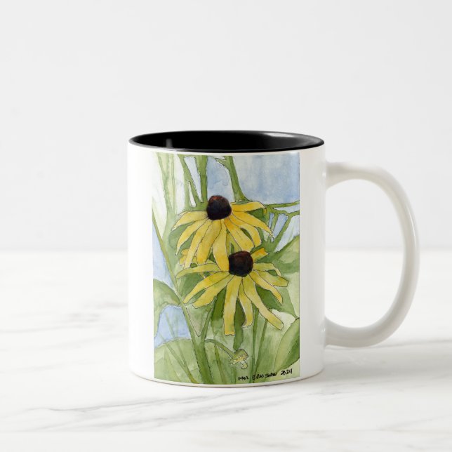 Black Eyed Susan ceramic cup (Right)