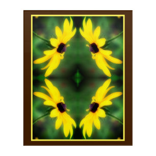 Black Eyed Susan Daisy Flower Abstract Acrylic Print