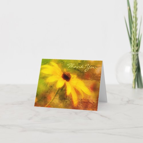 Black Eyed Susan Daisy Flower Art Thank You Card