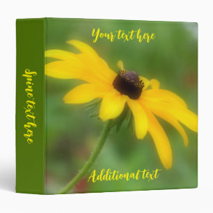 Black Eyed Susan Daisy Flower Personalized 3 Ring Binder