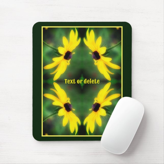 Black Eyed Susan Daisy Flower Personalized Mouse Pad (With Mouse)