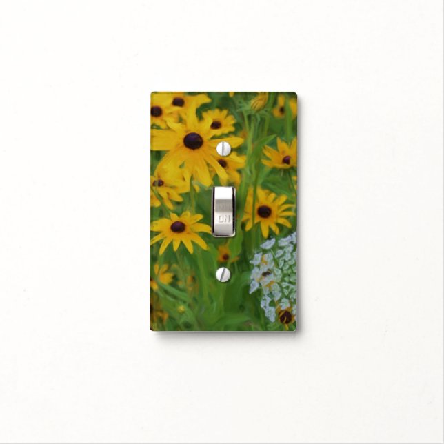 Black Eyed Susan Daisy Flower Photo Painting  Light Switch Cover (In Situ)