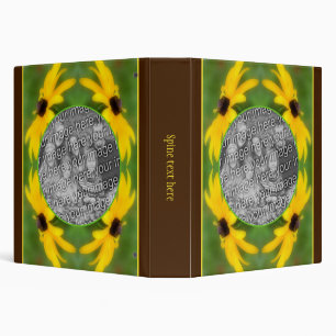 Black Eyed Susan Daisy Frame Create Your Own Photo 3 Ring Binder