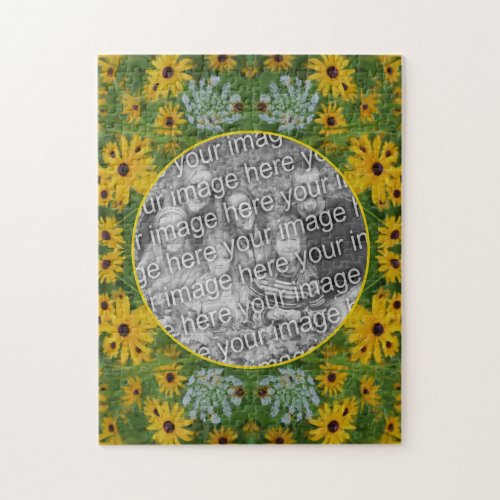 Black Eyed Susan Daisy Painting Add Your Photo Jigsaw Puzzle