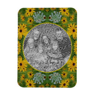 Black Eyed Susan Daisy Painting Add Your Photo Magnet
