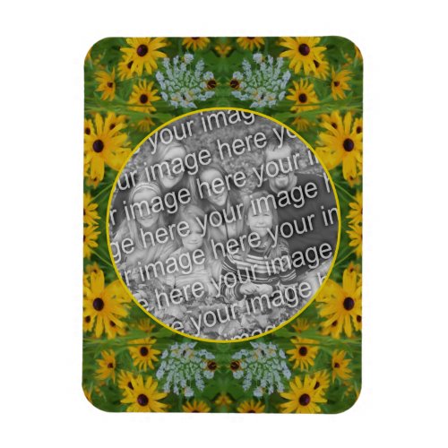 Black Eyed Susan Daisy Painting Add Your Photo Magnet