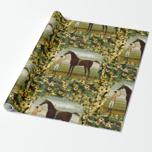 Black Eyed Susan Derby race horse wrapping paper