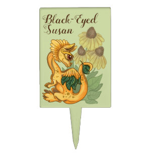Black Eyed Susan~Dragon Garden Marker Cake Topper