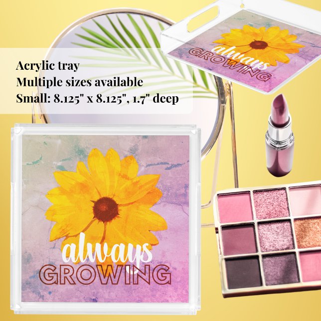 Black-Eyed Susan Encouragement Photo Art Acrylic Tray (Creator Uploaded)