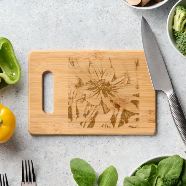 Black Eyed Susan Engraved Cutting Board (Kitchen Counter)