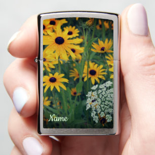 Black Eyed Susan Field Flowers Personalized Zippo Lighter