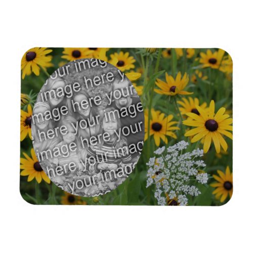 Black Eyed Susan Field Frame Add Your Photo Magnet