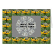 Black Eyed Susan Floral Border Photo Card (Front Horizontal)