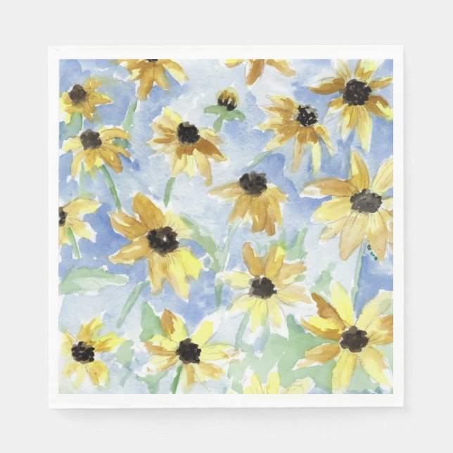 Black Eyed Susan Floral Napkins (Front)