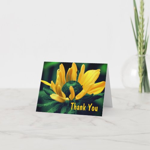 Black Eyed Susan Flower Abstract Thank You Card