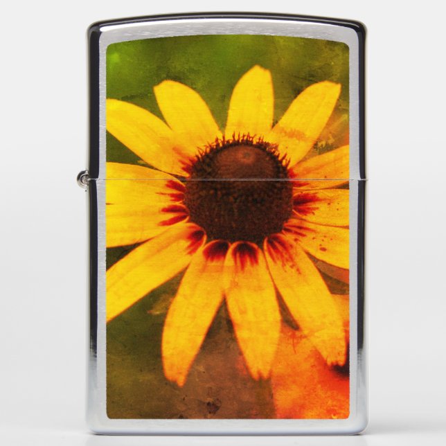 Black Eyed Susan Flower Abstract  Zippo Lighter (Front)