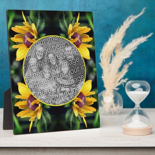 Black Eyed Susan Flower Add Your Own Photo    Plaque