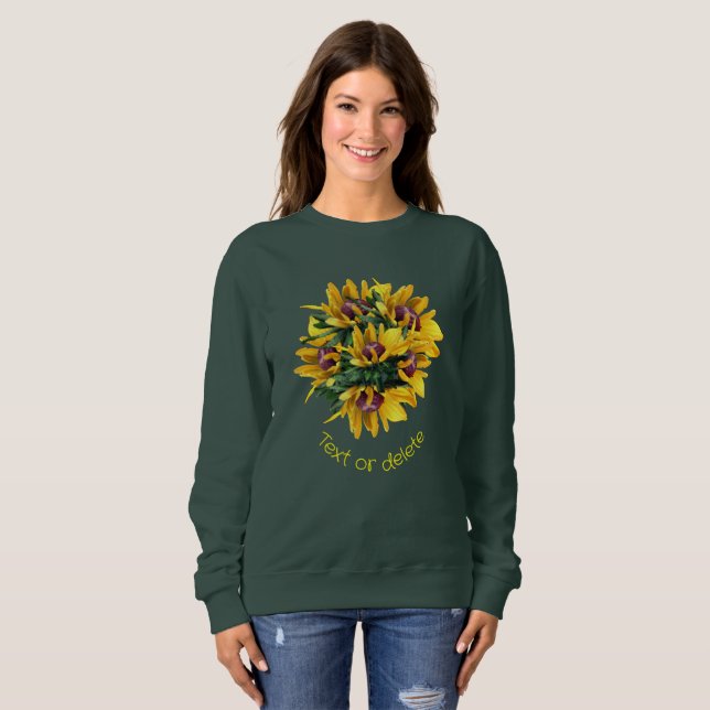 Black Eyed Susan Flower Bouquet Personalized  Sweatshirt (Front Full)