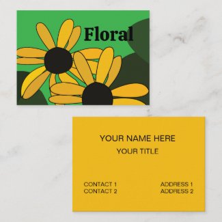 Black Eyed Susan Flower Floral Business Card