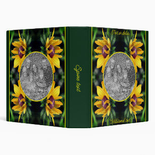 Black Eyed Susan Flower Frame Add Your Photo 3 Ring Binder
