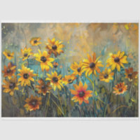 Black-Eyed Susan Flower Impressionist Decoupage