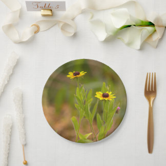 Black-eyed Susan Flower Paper Plates