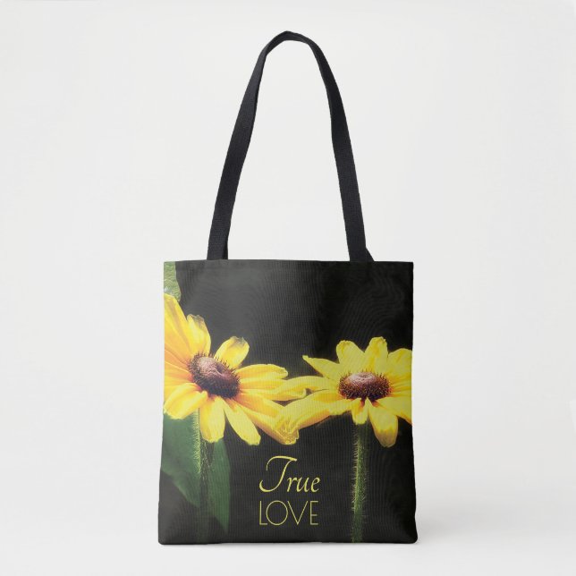 Black Eyed Susan Flower True Love Tote Bag (Front)