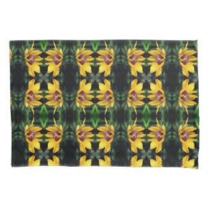 Black Eyed Susan Flower Unfolding Pattern Pillow Case