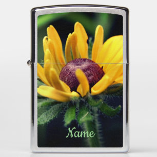 Black Eyed Susan Flower Unfolding Personalized Zippo Lighter