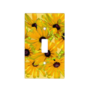 Black Eyed Susan Flowers Floral Light Switch Cover