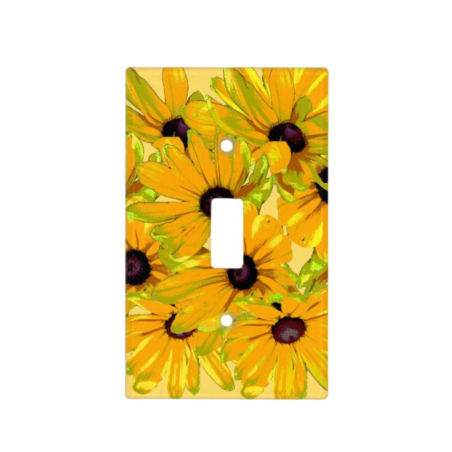 Black Eyed Susan Flowers Floral Light Switch Cover