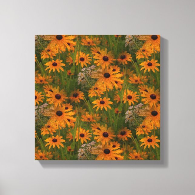 Black Eyed Susan Flowers Multiplied Canvas Print (Front)