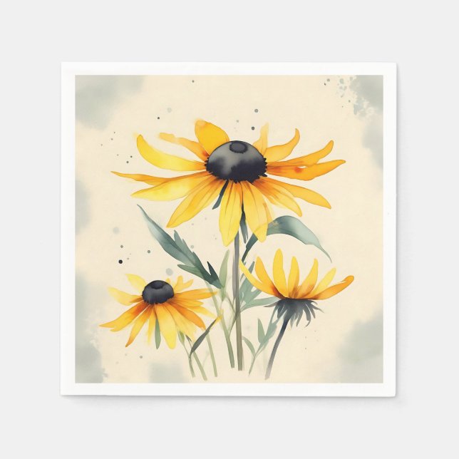 Black-Eyed Susan Flowers Napkins (Front)