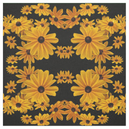 Black Eyed Susan Flowers Yellow Floral Fabric